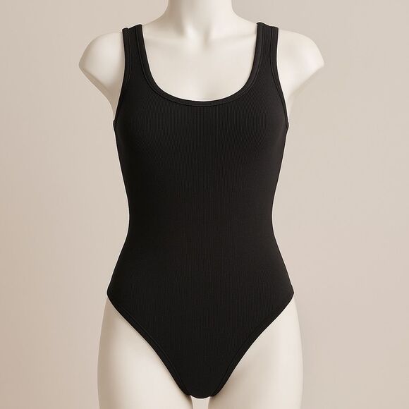 H&M Ribbed Racerback Thong Bodysuit. Size Small - Picture 1 of 8